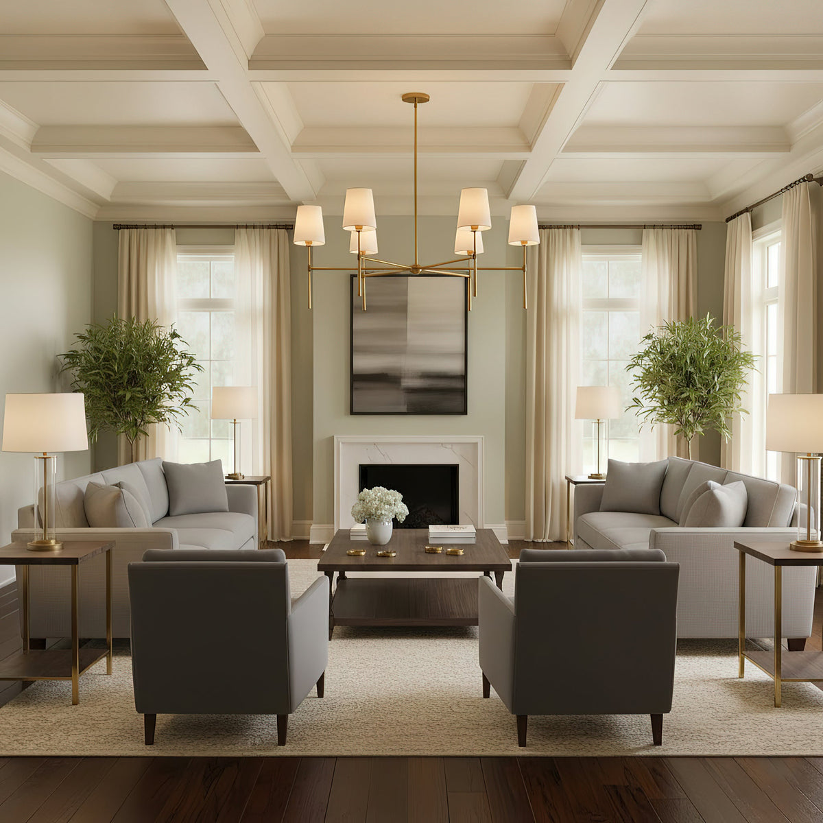 Round Chandelier Light Fixture-Lighting > Chandeliers & Pendant Lights-casanuva-casanuva