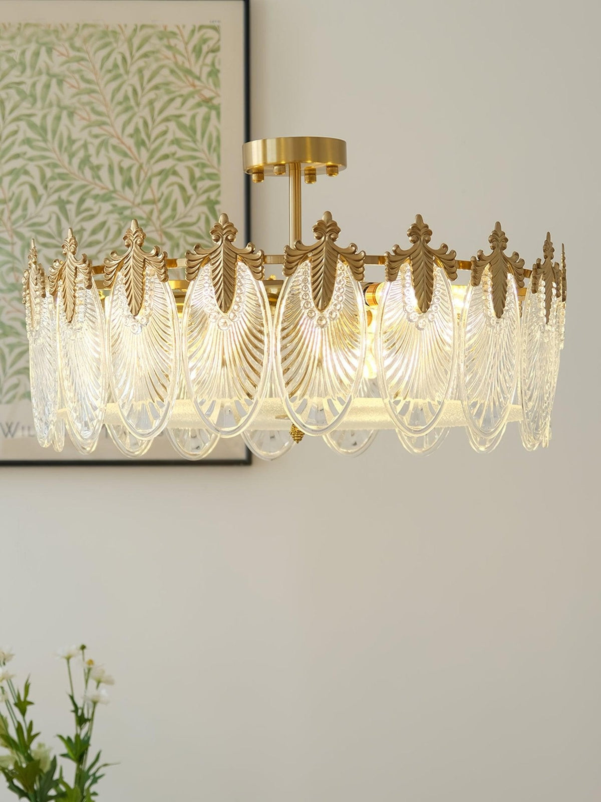 Round Decorative Glass Chandelier-Lighting > Chandeliers & Pendant Lights-casanuva-casanuva