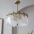 Round Decorative Glass Chandelier-Lighting > Chandeliers & Pendant Lights-casanuva-40cmx23cm-Copper+Clear-casanuva