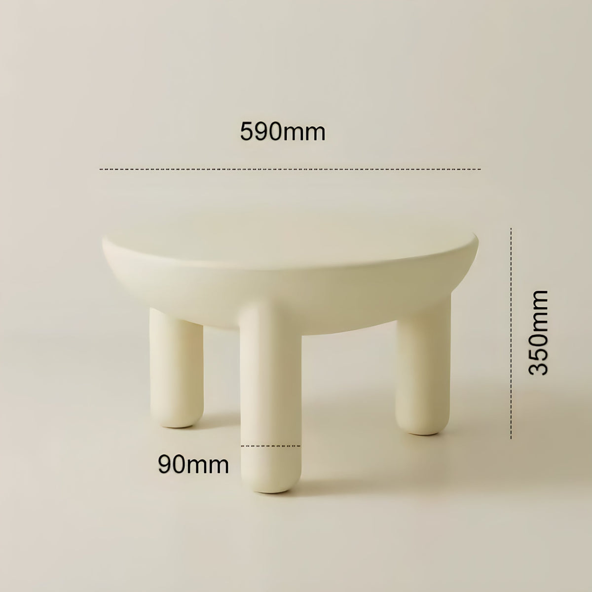 Round Dining Table Bold Design-Furniture > Dining Tables-casanuva-Cream-Large-casanuva