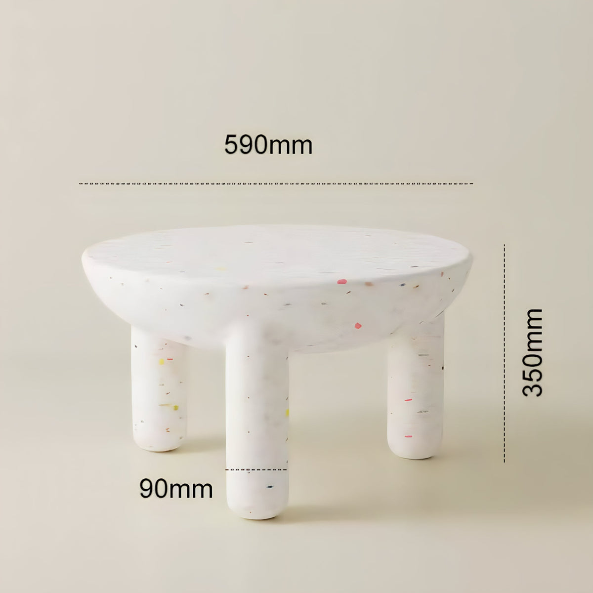 Round Dining Table Bold Design-Furniture > Dining Tables-casanuva-White-Large-casanuva