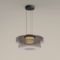 Round Glass Pendant Light Modern Design-Lighting > Pendant Lights-casanuva-Gray-Double Layer-D35 x H22 cm-casanuva