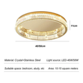 Round Gold Crystal Ceiling Light-Lighting > Ceiling Lights-casanuva-casanuva