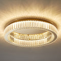 Round Gold Crystal Ceiling Light-Lighting > Ceiling Lights-casanuva-Gold-D60*H12cm-Dimmable by Remote Contro-casanuva