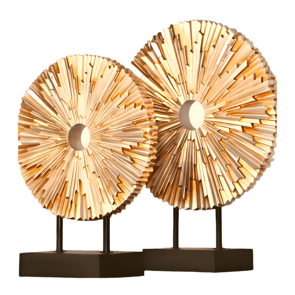 Round Golden Resin Figurine-Home Decor > Figurines-casanuva-casanuva