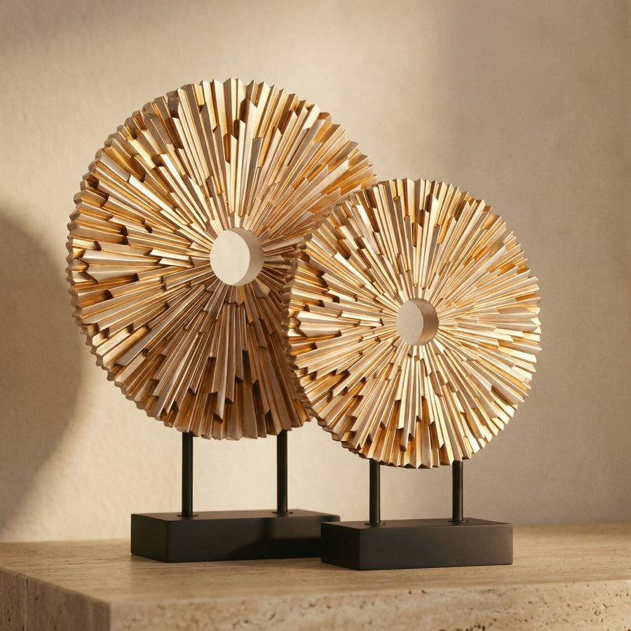 Round Golden Resin Figurine-Home Decor > Figurines-casanuva-casanuva