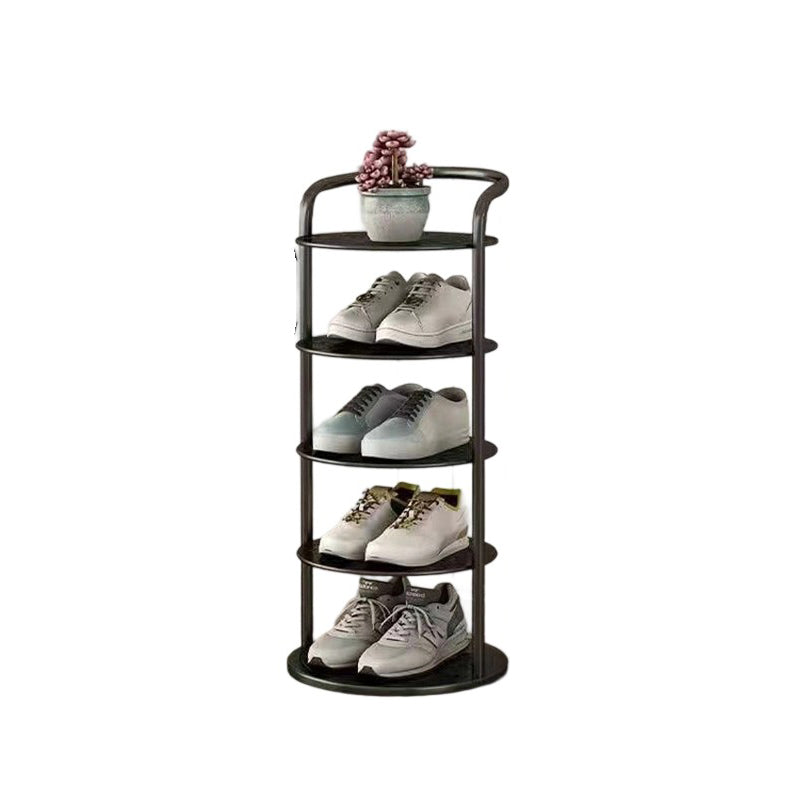 Round Iron Carbon Steel Shoe Storage 5/6/7/8-Tier for Entryways-Furniture > Shoe Racks-casanuva-casanuva