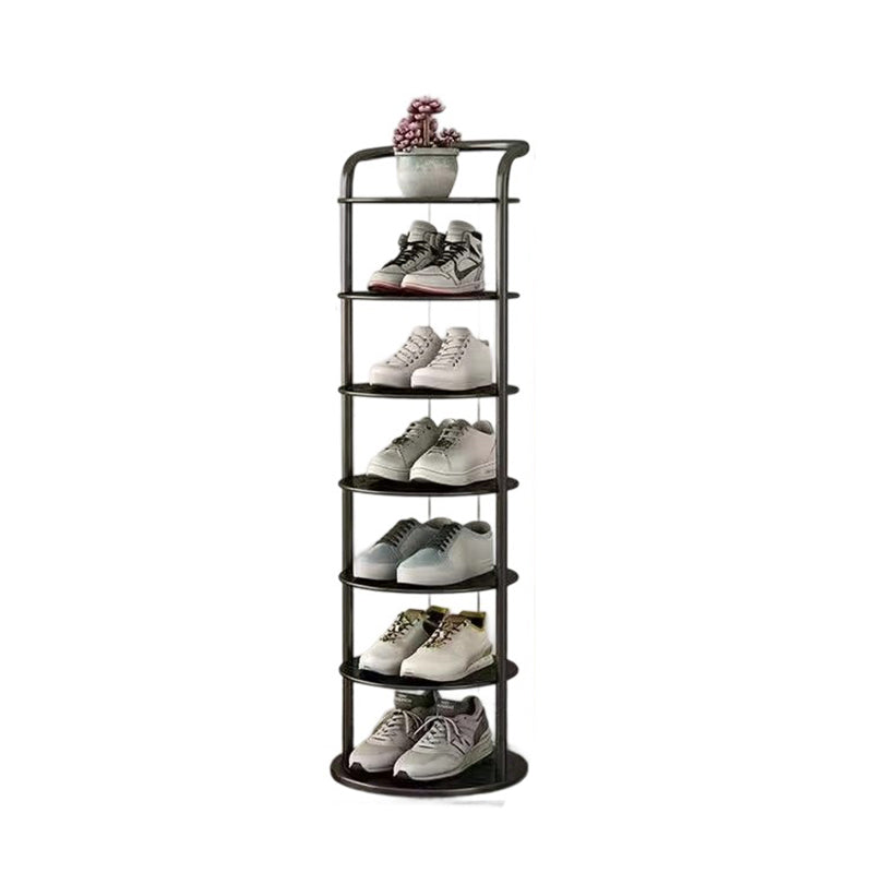 Round Iron Carbon Steel Shoe Storage 5/6/7/8-Tier for Entryways-Furniture > Shoe Racks-casanuva-casanuva