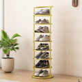 Round Iron Carbon Steel Shoe Storage 5/6/7/8-Tier for Entryways-Furniture > Shoe Racks-casanuva-casanuva