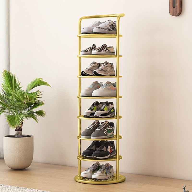 Round Iron Carbon Steel Shoe Storage 5/6/7/8-Tier for Entryways-Furniture > Shoe Racks-casanuva-casanuva