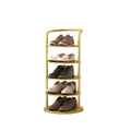 Round Iron Carbon Steel Shoe Storage 5/6/7/8-Tier for Entryways-Furniture > Shoe Racks-casanuva-casanuva