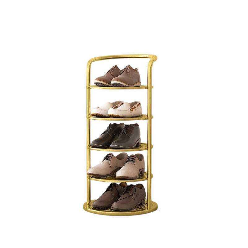 Round Iron Carbon Steel Shoe Storage 5/6/7/8-Tier for Entryways-Furniture > Shoe Racks-casanuva-casanuva