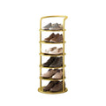 Round Iron Carbon Steel Shoe Storage 5/6/7/8-Tier for Entryways-Furniture > Shoe Racks-casanuva-casanuva