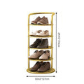 Round Iron Carbon Steel Shoe Storage 5/6/7/8-Tier for Entryways-Furniture > Shoe Racks-casanuva-casanuva