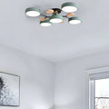 Round Iron LED Semi-Flush Chandelier-Lighting > Chandeliers & Pendant Lights-casanuva-casanuva