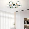 Round Iron LED Semi-Flush Chandelier-Lighting > Chandeliers & Pendant Lights-casanuva-casanuva