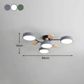 Round Iron LED Semi-Flush Chandelier-Lighting > Chandeliers & Pendant Lights-casanuva-casanuva