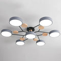 Round Iron LED Semi-Flush Chandelier-Lighting > Chandeliers & Pendant Lights-casanuva-casanuva