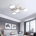 Round Iron LED Semi-Flush Chandelier-Lighting > Chandeliers & Pendant Lights-casanuva-casanuva