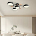 Round Iron LED Semi-Flush Chandelier-Lighting > Chandeliers & Pendant Lights-casanuva-casanuva