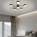 Round Iron LED Semi-Flush Chandelier-Lighting > Chandeliers & Pendant Lights-casanuva-casanuva