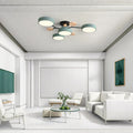 Round Iron LED Semi-Flush Chandelier-Lighting > Chandeliers & Pendant Lights-casanuva-casanuva