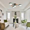 Round Iron LED Semi-Flush Chandelier-Lighting > Chandeliers & Pendant Lights-casanuva-casanuva