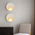 Round Iron Resin Wall Sconce Lamp 1-Light Minimalist Design-Lighting > Wall Lights-casanuva-White-110V-120V-casanuva