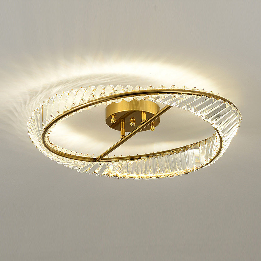 Round LED Crystal Ceiling Lamp for Living Room Lighting-Lighting > Ceiling Lights-casanuva-casanuva