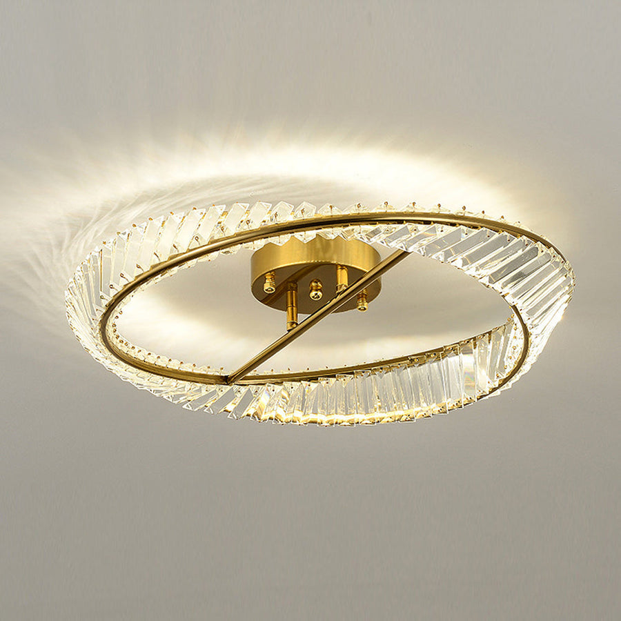 Round LED Crystal Ceiling Lamp for Living Room Lighting-Lighting > Ceiling Lights-casanuva-casanuva