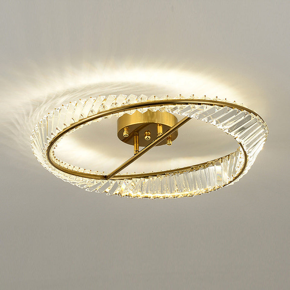Round LED Crystal Ceiling Lamp for Living Room Lighting-Lighting > Ceiling Lights-casanuva-casanuva