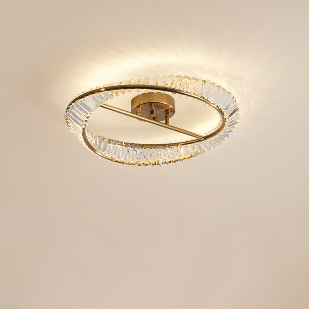 Round LED Crystal Ceiling Lamp for Living Room Lighting-Lighting > Ceiling Lights-casanuva-casanuva