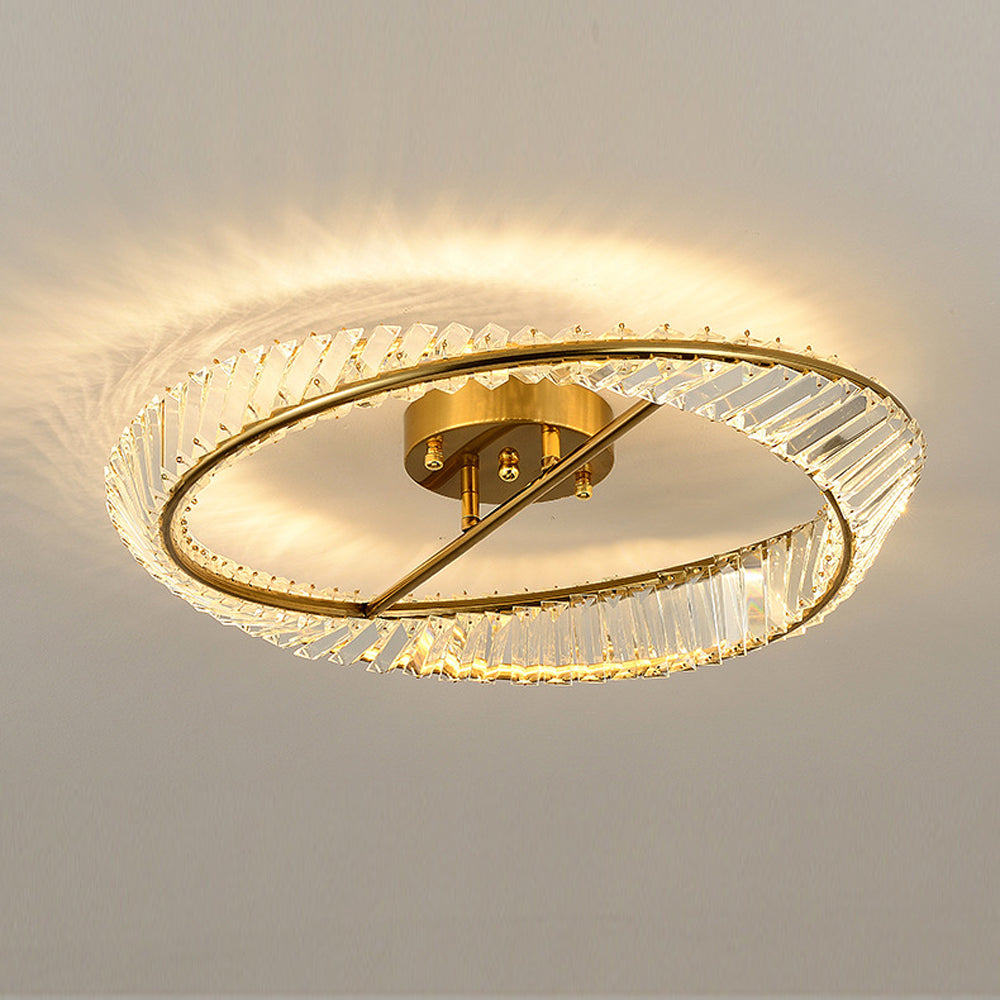 Round LED Crystal Ceiling Lamp for Living Room Lighting-Lighting > Ceiling Lights-casanuva-casanuva