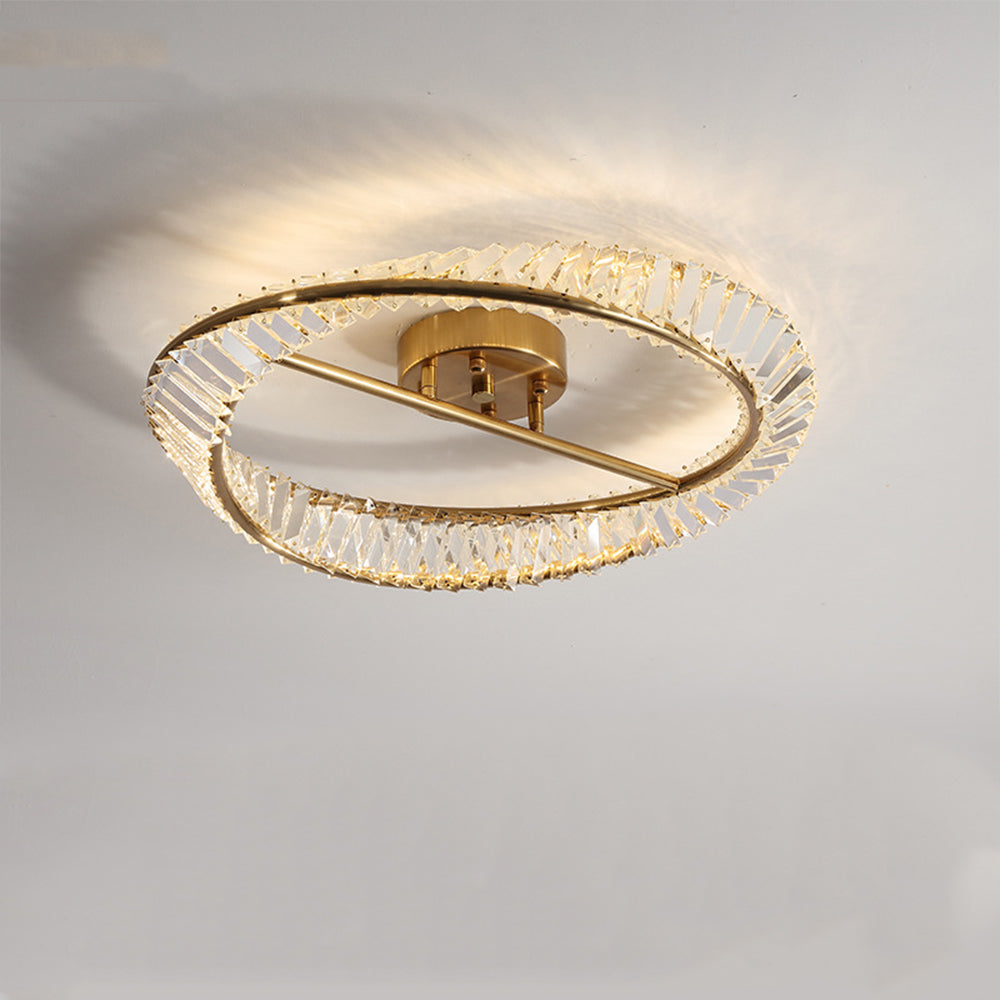 Round LED Crystal Ceiling Lamp for Living Room Lighting-Lighting > Ceiling Lights-casanuva-casanuva