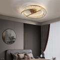 Round LED Crystal Ceiling Lamp for Living Room Lighting-Lighting > Ceiling Lights-casanuva-Gold-D40*H12cm-3 Colour Change-casanuva