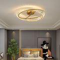 Round LED Crystal Ceiling Lamp for Living Room Lighting-Lighting > Ceiling Lights-casanuva-Gold-D50*H12cm-3 Colour Change-casanuva
