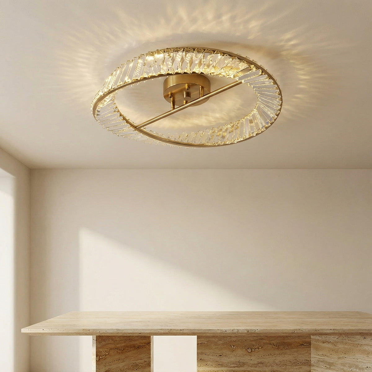 Round LED Crystal Ceiling Lamp for Living Room Lighting-Lighting > Ceiling Lights-casanuva-casanuva