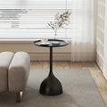 Round Metal Side Table Scandinavian Design Compact Minimalistic-Furniture > Side Tables-casanuva-casanuva