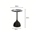 Round Metal Side Table Scandinavian Design Compact Minimalistic-Furniture > Side Tables-casanuva-casanuva