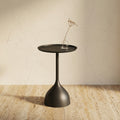 Round Metal Side Table Scandinavian Design Compact Minimalistic-Furniture > Side Tables-casanuva-casanuva
