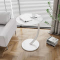 Round Side Table Compact Lightweight Wood and Steel Multifunctional Nightstand-Furniture > Side Tables-casanuva-H-casanuva
