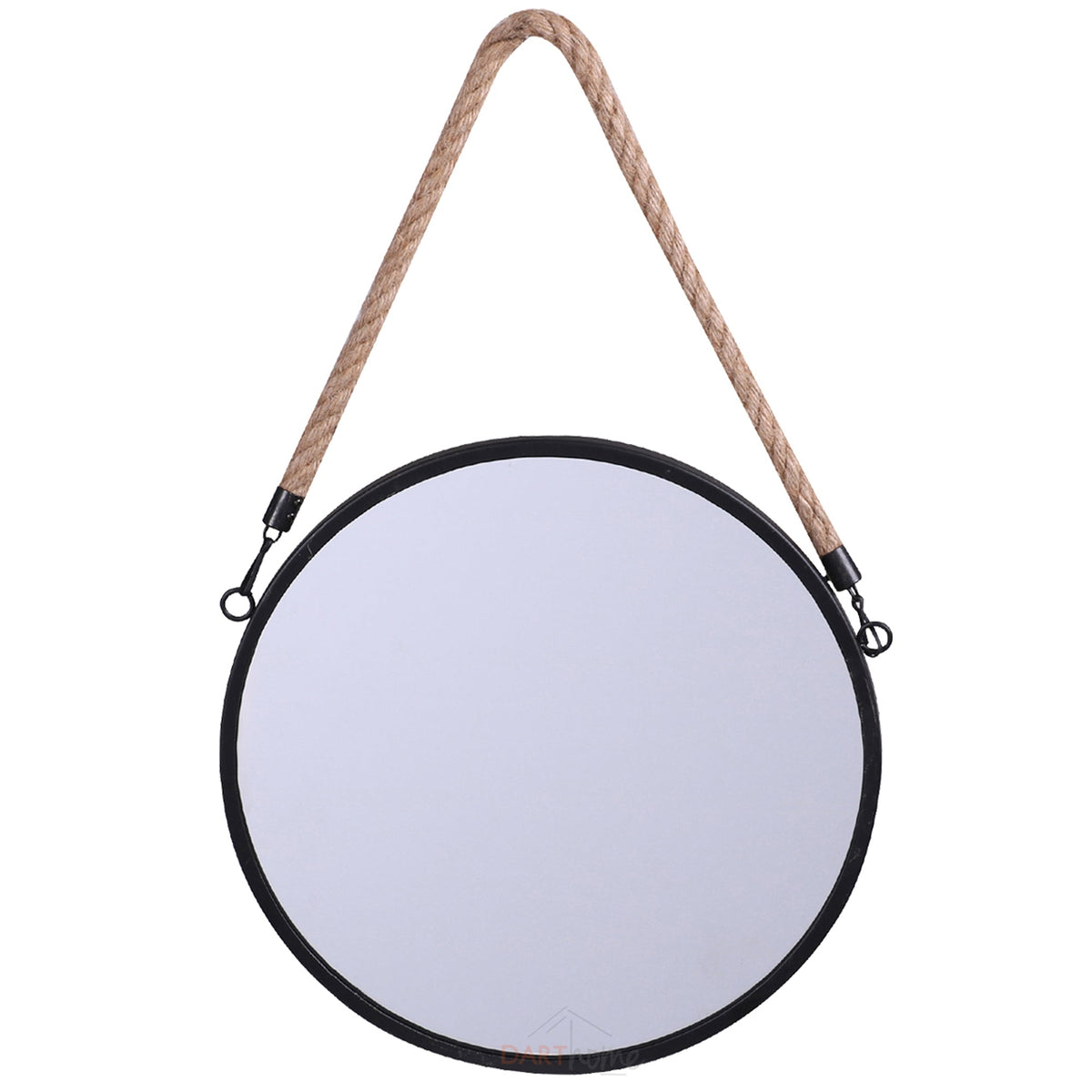 Round Wall Mirror with Rope Hanging 30 cm-Home Decor > Decorative Accessories-casanuva-casanuva