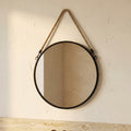 Round Wall Mirror with Rope Hanging 30 cm-Home Decor > Decorative Accessories-casanuva-casanuva