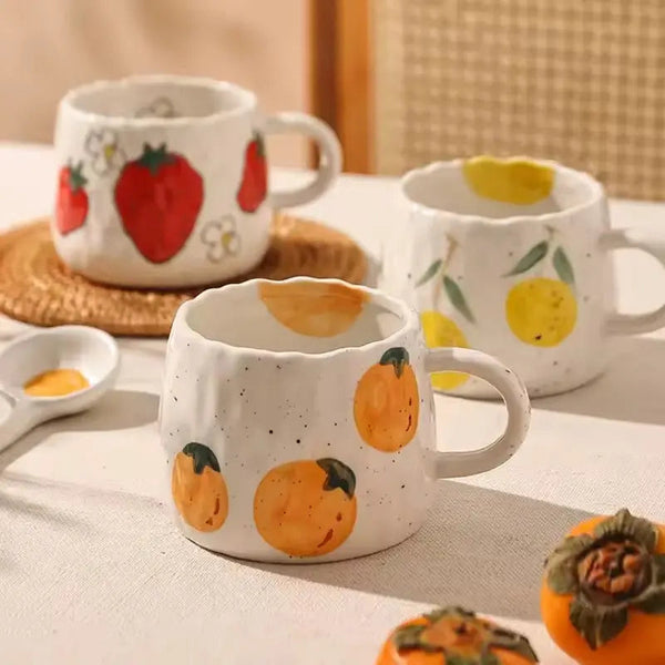Rustic Ceramic Coffee Mug-Kitchen & Dining > Tableware-casanuva-Orange-casanuva
