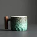 Rustic Ceramic Coffee Mugs Set of Two-Kitchen & Dining > Tableware-casanuva-Forest Green-casanuva