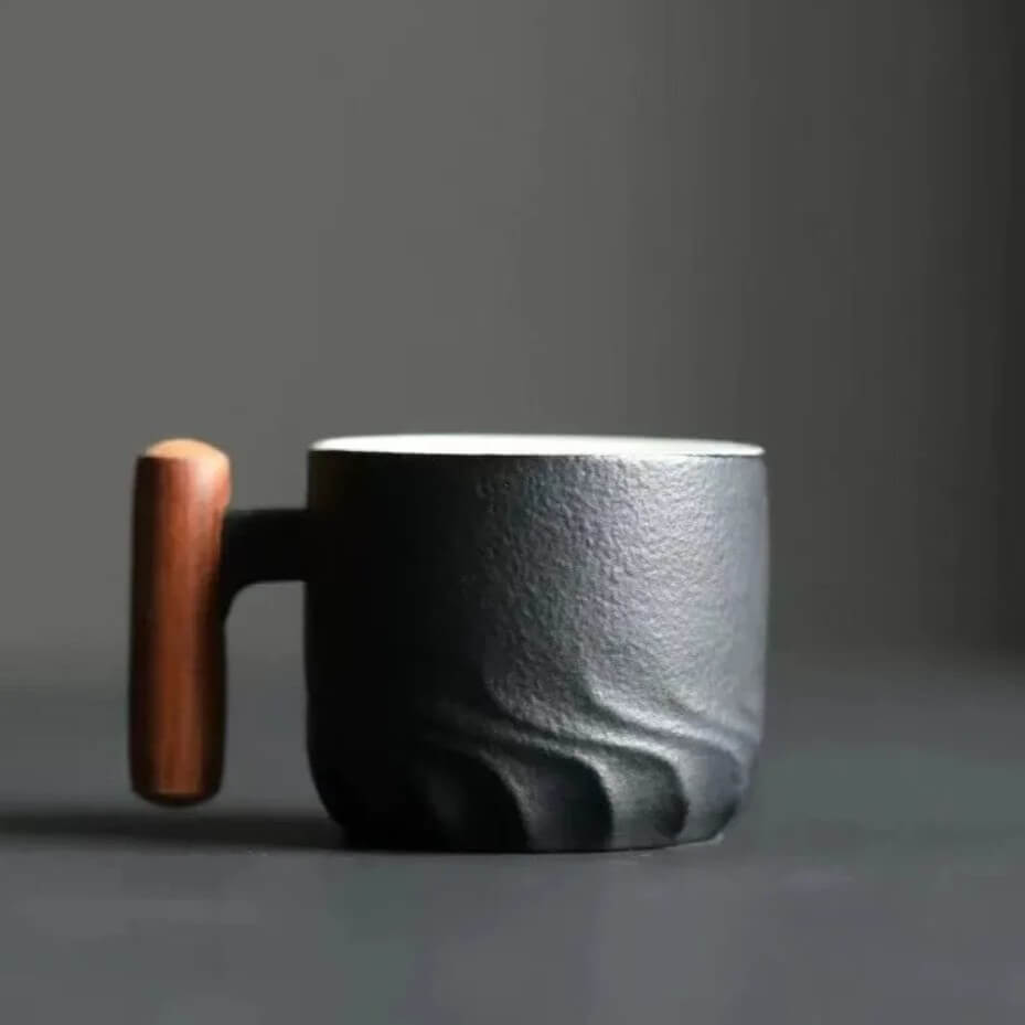 Rustic Ceramic Coffee Mugs Set of Two-Kitchen & Dining > Tableware-casanuva-Midnight Slate-casanuva