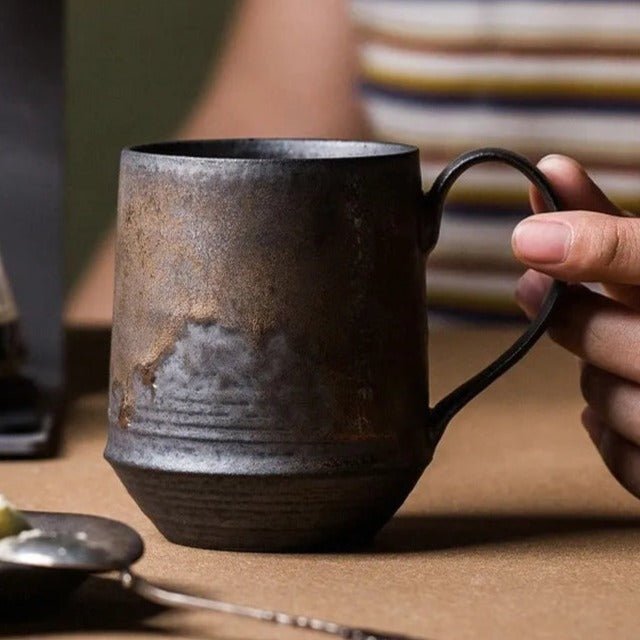 Rustic Ceramic Harvest Mug Vintage Drinkware-Kitchen & Dining > Tableware-casanuva-casanuva