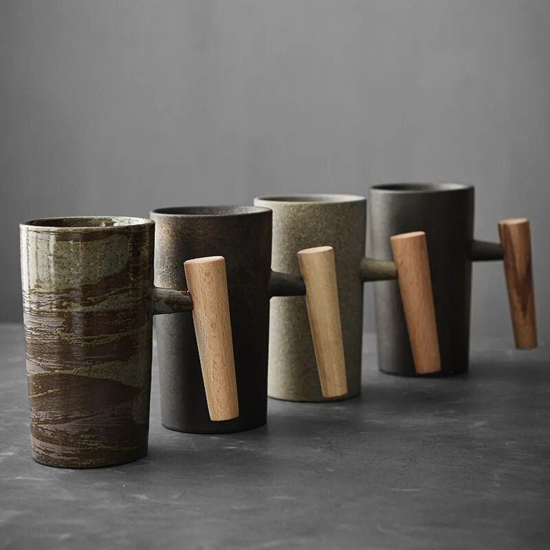 Rustic Ceramic Mug Vintage Drinkware-Kitchen & Dining > Tableware-casanuva-casanuva