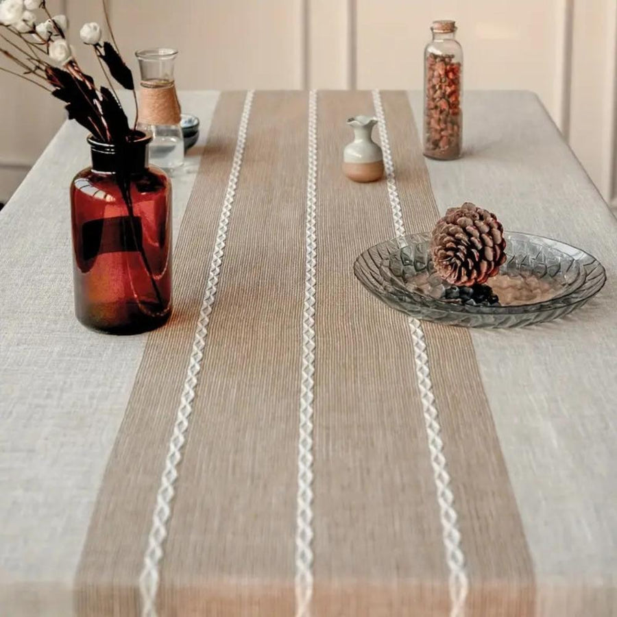 Rustic Cotton Table Cloth-Covers & Textiles > Table Cloths-casanuva-casanuva