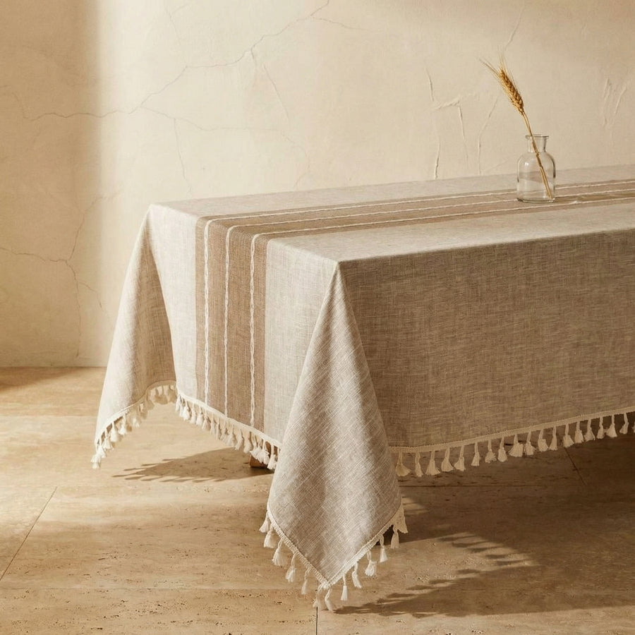 Rustic Cotton Table Cloth-Covers & Textiles > Table Cloths-casanuva-casanuva